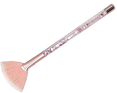 ＡＷＨＡＯ Pinceau de Maquillage En éventail, Outil Cosmétique, Toucher Doux de Votre Visage, Poignée Ergonomique, Brosse Confortable pour Pommettes, ROSE