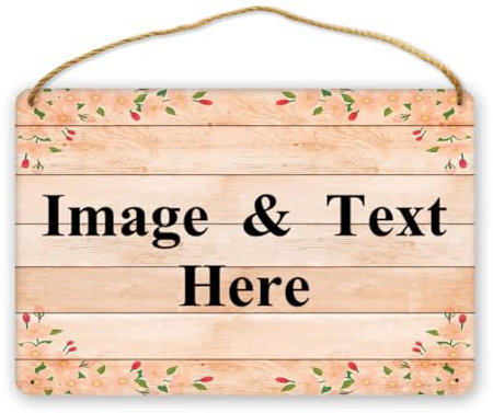 NLWQEKV Letrero de madera personalizado, placa personalizada para puerta, letrero de madera colgante personalizado para el hogar, jardín, exterior de la granja, nombre personalizado, placas de madera