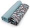 VmG-Store Jerseystoff Set farblich abgestimmt Design + Uni je 0,5mx1,5m 95% Baumwollstoff 5% Elasthan Tex Standard 100 (Regenbogen Pastell Grau + Dunkel Aqua Set15)