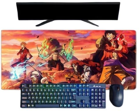 ButkUs One Piece Anime Tapis de Souris XXL, 800x300x3mm, Tapis de Souris pour Jeux imperméable en Caoutchouc antidérapant Surface Texturée