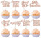 30 Stück Vintage 1935 Tortendeko Glitzer Happy 90th Ninety Awesome Since 1935 Cupcake Toppers 90 Fabulous Kuchen Deko für 90. Geburtstag Hochzeitstag Party Kuchen Dekorationen Rosegold