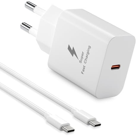 Schnellladegerät für Samsung Galaxy Ladekabel 25W USB C Ladegerät für Samsung Galaxy (Weiß)