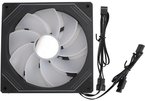 Chassis Fan 140mm ARGB Case Cooler Fan, Synchronized Light Quiet Cooling Fan with Noise Reduction, Internal Fan for CPU Cooler Heat Sink PC Case (Reverse Black)