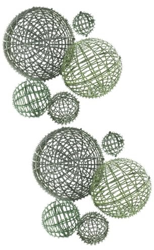 ABOOFAN Buchsbaum Figuren 10 STK Grasarrangement Kugelständer Gärfass Gärtopf Formschnitt Hochzeitsgirlande Künstliche Pflanzen Blumenarrangementständer Halter Für Künstliches Grün Liner Schmücken 3D