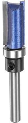 sourcing map Pattern Flush Trim Router Bit 1/4 Shank 1 Cutting Length 1/2 Cutting Dia with Top Bearings Straight Precise Cutting Woodworking Milling Cutter Tool for Trimming