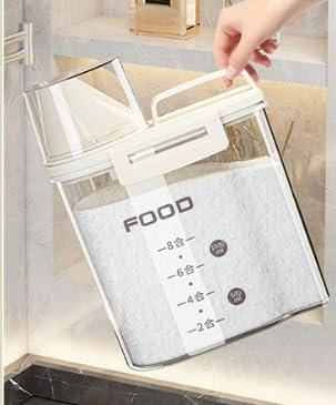 Waschmittelspender für Waschküche, Weichspülerspender 1800 ml Luftdichter Waschmittelspender mit Messbecher Waschmittel Aufbewahrung Spender Waschpulver Aufbewahrungsbox Vorratsbehälter Aufbewahrung