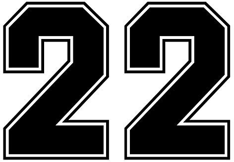 ROMOER Numeri 22 Adesivo per Auto Divertente Automobili Moto Accessori Esterni Decalcomania in Vinile