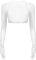 Yhong Transparente Damen Micro Top Langarm Crop Tops Bauchfreies Unterhemd Leichtes Overt BH Bauchtanz Shirt Dessous Reizwäsche Party Tops Weiß S