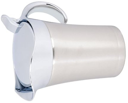 Acouto Saucentopf aus Edelstahl, doppelwandiger Sauciere-Topf mit Deckel, Servierkrug, Eimer für Saft, Tomaten, Milch, Sahne (750 ml)