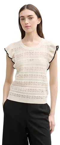 Tom Tailor Denim Damen Pullunder mit Volants