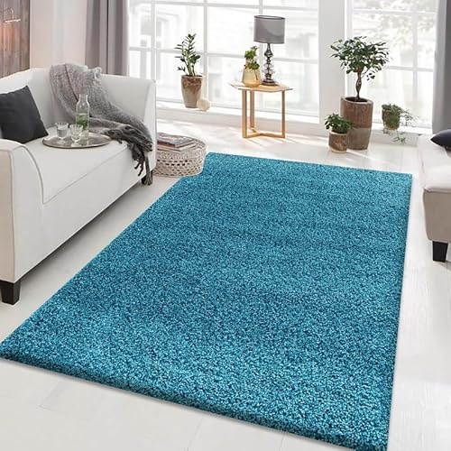 Cozy Haven Shaggy Collection Rugs - Large Fluffy Area Rug Carpet Non-Slip Soft Modern Indoor Shaggy Floor Rug for Living Room, Bedroom, Hallway, Lounge – (Teal, 200x290 cm)