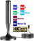 TV-Antenne – TV-Antenne für den Innenbereich, leistungsstark, einfache Installation, TV-Antenne mit langer Reichweite, tragbar, unterstützt 4K 1080p, VHF UHF