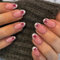 24 Pieces Acrylic Press On Nails Short Almond Glossy Bows Designs French Tip Artificial Nails For Easy Application
