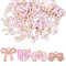 Ouligay 40 Stück Bowknot Anhänger Charms Set, Emaille Schleifen Anhänger Set, 4 Stil Mädchen Rosa Niedliche Metall Charms Anhänger für Armbänder, Schmuck DIY Basteln Geschenke für Mädchen Kinder