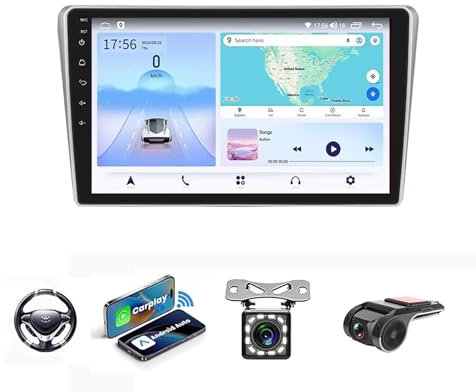 BOJONI Android 13 Radio Estéreo 2 DIN para Toyota Avensis T25 2002-2008 Radio BT Coche de 9 Pulgadas con FM RDS Cámara de visión Trasera Soporte Control del Volante(NF-7 8Core 8+256G)