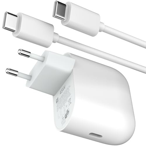 45W Caricatore USB-C per Google Pixel 9a 9 Pro XL Fold con Cavo Type-C 1M 6A Caricabatteria Ricarica Rapida per Google Pixel 8 Pro 7 8a 7a 6a Chromebook per Samsung S25 S24 iPhone 16 15 per Steam Deck