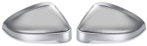 LYQJRLH 2 Stück Auto Spiegelkappen für Audi A4 B9 2016-2024, Seitenspiegel Abdeckung Rückspiegel Abdeckung Ersatz Links und Rechts ZubehöR, A-with Auxiliary Silver 2