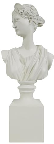 Cozy Villa Die Diana von Versailles Büste, griechische Artemis-Skulptur, griechische römische Göttin der Jagd, Skulptur, 35,6 cm, dekoratives Kunststück, Weiß