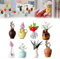 8PCS Mini Vase Magnets for Fridge – 3D Ceramic Tiny Bud Vases with Strong Magnet, Cute Fridge Magnets for Kitchen and Office Metal Surfaces Decoration (8Pcs #A)