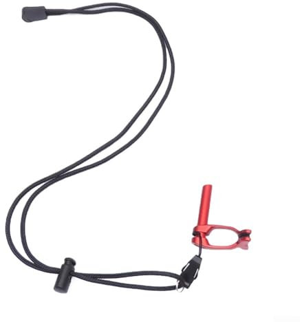 Pince-nez réglable en alliage d'aluminium avec cordon pour la plongée avec tuba et sports nautiques (rouge)