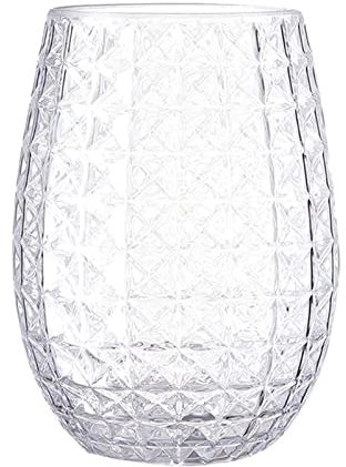 Shatterproof Plastic Short Wine Cup Pineapple Beverage Glass Unbreakable Glass Indoor Outdoor Autumn Outdoor Use 16oz Cocktail Wine Cup