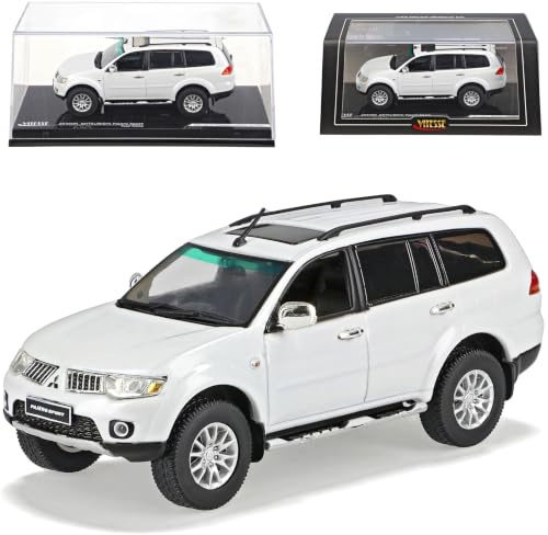 Mitsubishi Pajero Sport Weiss 2. Generation Ab 2008 1/43 Vitesse Modell Auto Modellauto