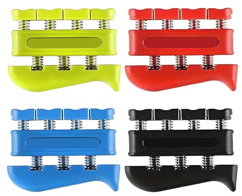 4 Stück Fingertrainer und Handtrainer für Griffkraftübungen