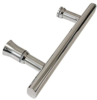 Stainless Steel Shower Door Handle Set, 600mm Bathroom Glass Grab Bar Knob & Towel Bar, Polished Chrome Push-Pull Door Handle Replacement for Easy Access