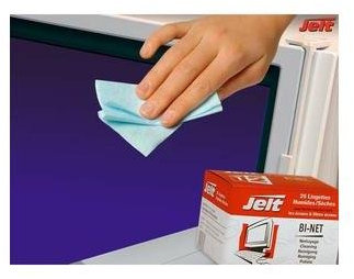 Jelt BI-NET Lingettes de nettoyage pour Claviers / Moniteurs / Filtres