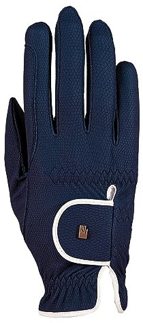 Roeckl Sports Reithandschuh LONA, Ladies Sommer Handschuh, Marine/Weiß 7.5