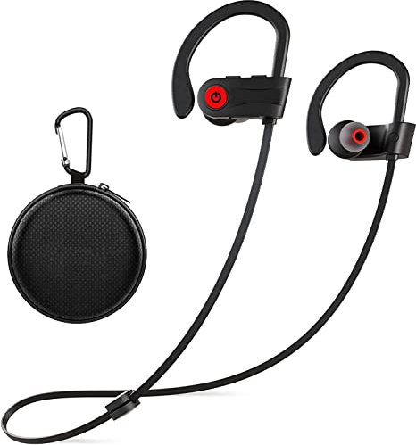Otium - Auriculares inalámbricos Bluetooth, auriculares deportivos, resistencia al agua IPX7, para ir al gimnasio, salir a correr, 9 horas de reproducción con cancelación de ruido