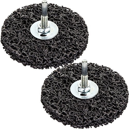 2x Rust/Paint 100mm Remover Disc Wheels - Grinder/Drill Abrasive Stripping Bits