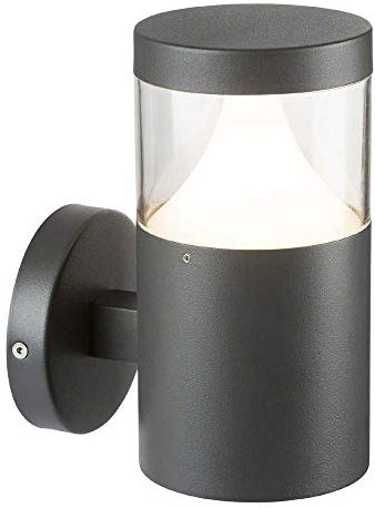 Knightsbridge Wall Light with Diffuser, Stainless Steel, Black
