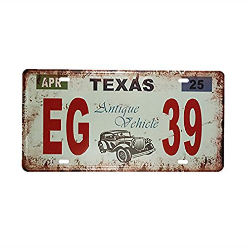 Eureya Texas EG 39 License Plate Auto Tag Home/Cafe Bar/Pub/Restaurant/Ausstellung Wand Decor Vintage Plaque