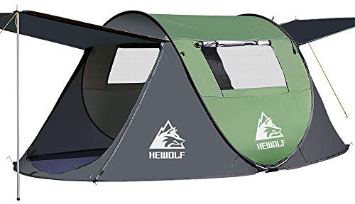 HEWOLF- Tenda automatica pop-up – tenda da spiaggia portatile istantanea, protezione UV, riparo dal sole per spiaggia, campeggio, escursionismo., Army Green(2-3 Person) - Black Friday Promotion, XL