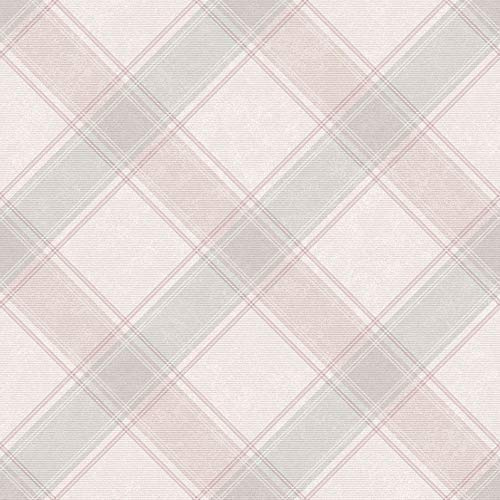 Holden Décor Check Pattern Contemporary Classic Tartan Lined Fabric Effect Wallpaper 90742