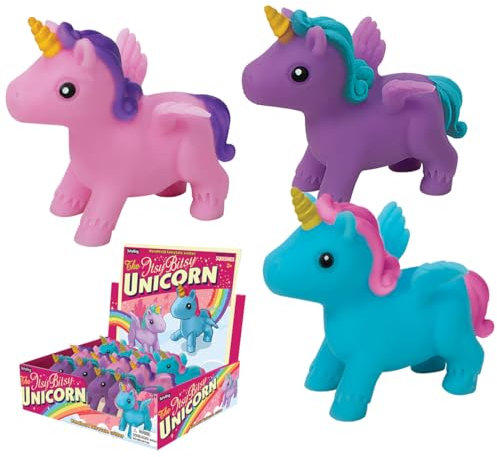 Schylling Itsy Bitsy Unicorn Squeezable and Stretchable Toys - Set of 3