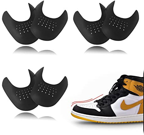 HONGECB Anti Falten Schuhe Schutz, Sneaker Faltenschutz, Verhindern Turnschuhe Schuhe Falte Vertiefung, Schuhfaltenschutz, Schuhfaltenverhinderer, Größe EU 40-46, 3Paar (3 Paar Schwarz, L(40-46))