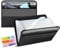 TRANBO 13 Pockets Expanding File Folder with Zipper Closure, A4 Plastic Document Wallet Organizer with Handy Front Pocket for Personal Office Stationary Storage(Black)