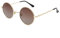 Pro Acme Retro Kleine Runde Polarisierte Sonnenbrille für Männer Frauen (Goldene Rahmen | Braun Gradient Linse)