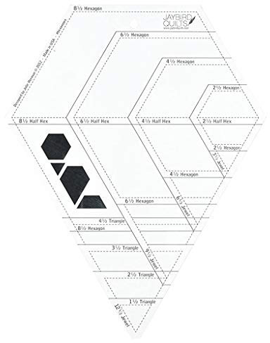 Transparentes sechseckiges Diamant-förmiges Patchwork-Vorlagen-Werkzeug, Diamant-Hexagon-Form, transparentes Patchwork, Nähen, C-Papierschneide-Set