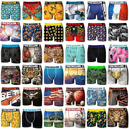 Unterhosen Männer Pack Surprise, Boxershorts Herren, Zufälliges Muster, Ohne Verformung (5er Pack), Mehrfarbig, 3XL