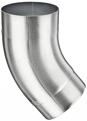 zbs24 Zink Regenrohre Fallrohrbogen 100mm Neigung 40°, konischer Ablaufbogen mit Einsteckfase