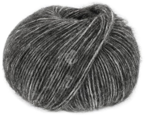 LANA GROSSA Natural Alpaca Pelo | Flauschige Netzgarnstruktur aus Baumwolle gefüllt mit Baby Alpakafasern und Merino Schurwolle | 50g Wolle zum Stricken & Häkeln | 125m Garn FB4