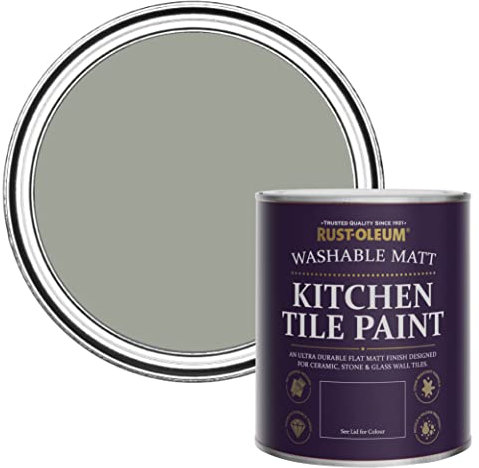 Rust-Oleum Green water resistant Kitchen Tile Paint in Matt Finish - Tea Leaf 750ml