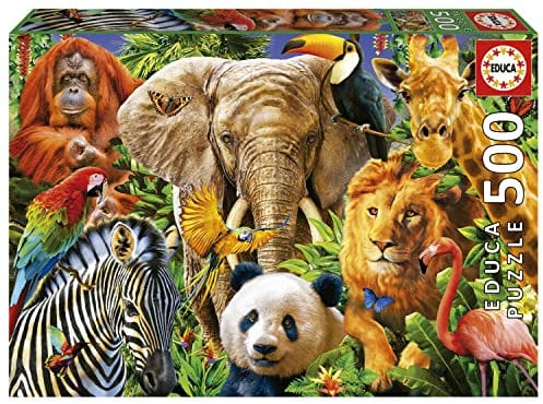 Educa - Puzzle 500 Teile für Erwachsene | Wildtiere, 500 Teile Puzzle für Erwachsene und Kinder ab 11 Jahren, Tierpuzzle, Zootiere (19550)