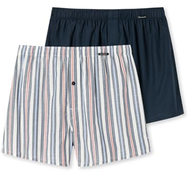 Schiesser Herren 2 Pack Boxershorts Baumwolle Web Multipack - Webboxer, Sortiert 12_180202, 9/ 3XL