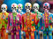 Skeletal Fiesta: The Colourful Dance of The Dead - A 1000-Piece Jigsaw Puzzle by Cross & Glory