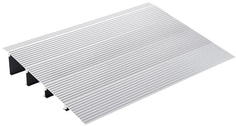 VEVOR Rampe de Seuil Hauteur 10,2 cm Rampe de Portes pour Fauteuil Roulant Capacité de Charge 362,8 kg en Aluminium Rampe Modulaire Réglable pour Fauteuils Roulants, Scooters, Fauteuils Électriques