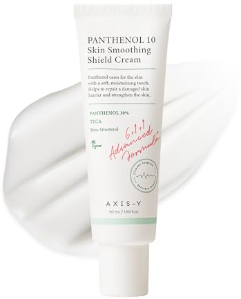 AXIS-Y Panthenol 10 Skin Smoothing Shield Cream, Tägliche Feuchtigkeitscreme Für Das Gesicht, Barrierecreme Für Langanhaltende Feuchtigkeit Und Beruhigung, 50 Ml